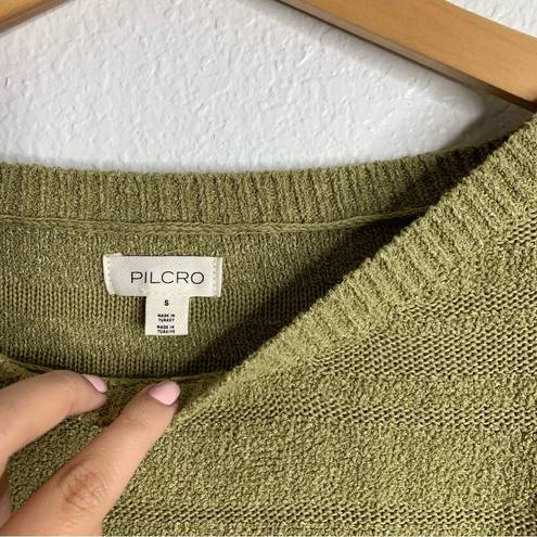 Pilcro  Anthropologie Green Knit Dolman Sleeve Sweater Size Small