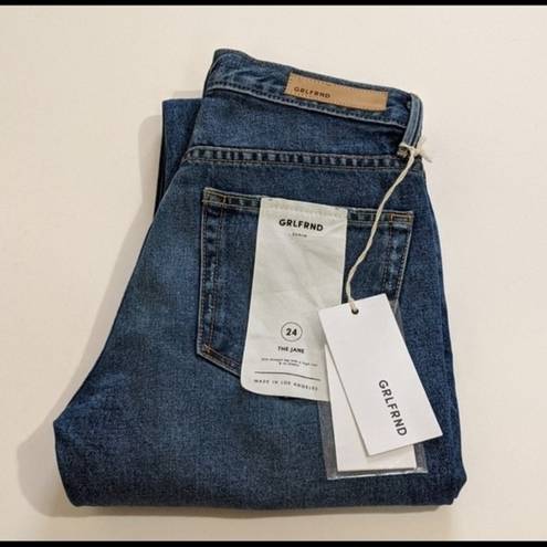 GRLFRND NEW  Jane Slim Straight Leg With A High Rise Jeans Size 30