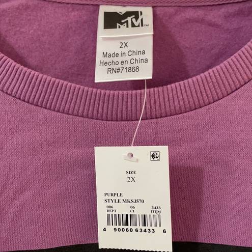 The Moon MTV Landing Lavender Crop Sweatshirt