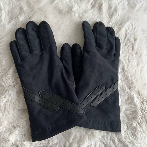 Black Super Soft Fabric Winter Gloves Size Small GUC