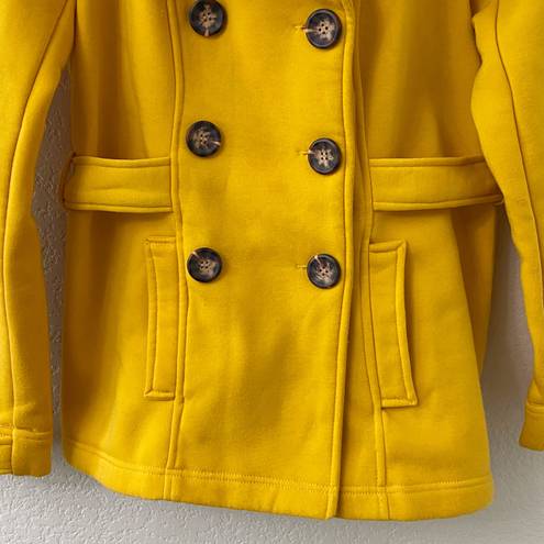 Ci Sono Original Size Small Yellow Button Front Peacoat Jacket