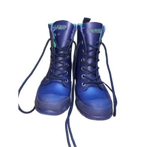 Ralph Lauren Lauren by  women’s lace up juniors rain boots size 5