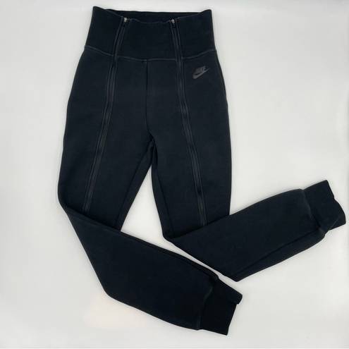 Nike  Sweatpants Tech Fleece Women's High-Waisted Slim Zip Pants Size Small Black