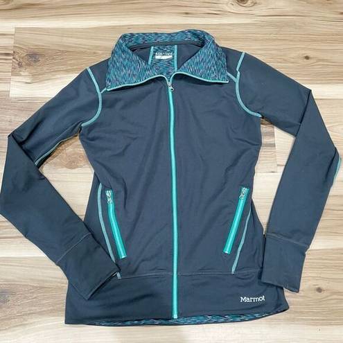 Marmot  Full Zip Stretched Activewear Fleece Lined Warm Up Jacket Women’s Small