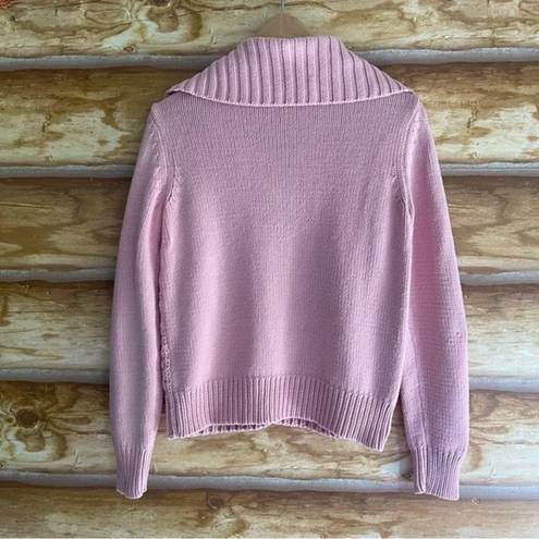 Northern Reflections Vintage  pink chunky knit cardigan sweater size small