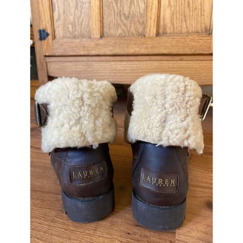 Ralph Lauren Lauren  Shearling Leather Boots