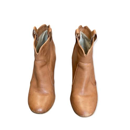 Neiman Marcus Genuine Leather Tan  Collection Ankle Boots