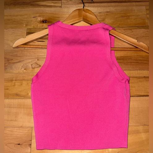 ZARA - Pink High Neck Crop Top