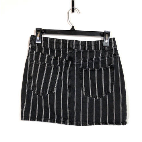 Vanilla Star Jeans Black and White Denim Striped Mini Skirt 27 Juniors 5 Western Jeans Vanilla Star