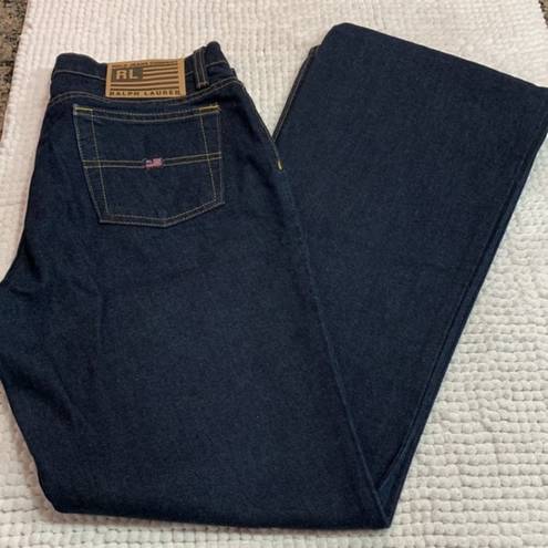 Polo  Jeans Co. Ralph Lauren Dark Wash Denim Blue Hipster Flare Jeans Size 11/12