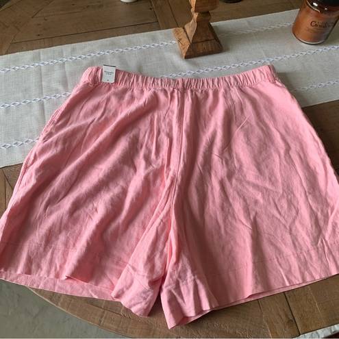 Abercrombie & Fitch  Tailored Ultra High Rise Linen Shorts Size XL Pockets Lined