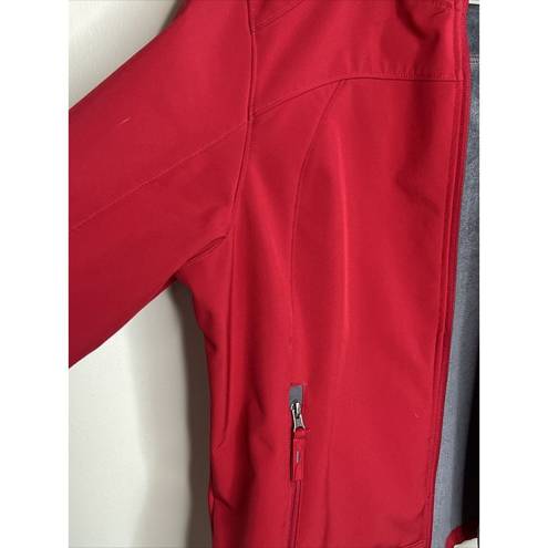 Free Country WOMENS SUPER SOFTSHELL JACKET RED Zipper Front XL