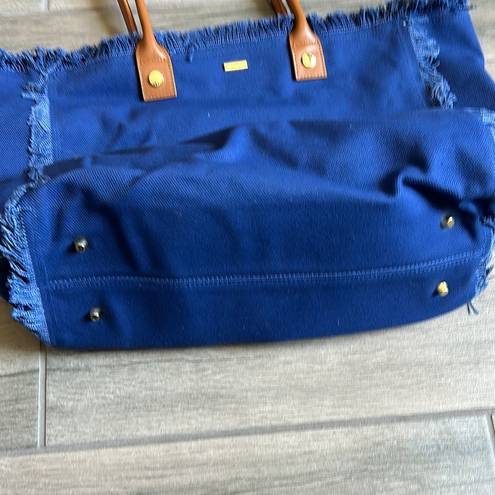 Melissa  odabash navy canvas tote bag