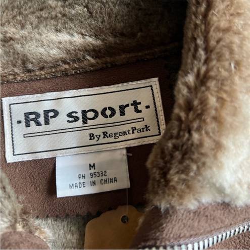 Vintage 90s RP Sport By Regent Park Faux Suede / Furr Zip