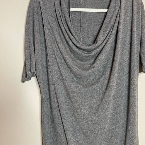 Silence + Noise  charcoal gray midi dress with cowl neck