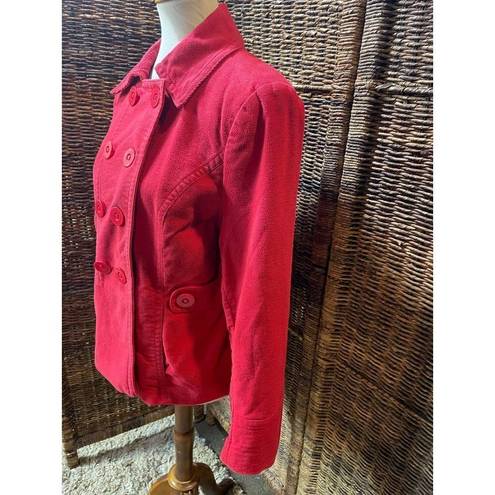 The Loft  Double Button Breasted Jacket/Blazer Long Sleeve Red L