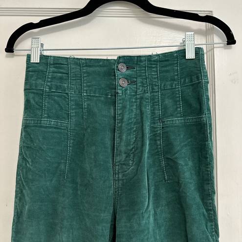 Free People Green Corduroy Flare Pants