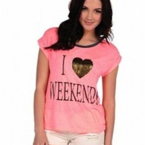 Vintage Havana ‎ t-shirt I love weekends size S