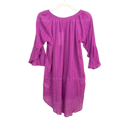 Vix Paula Hermanny  Magenta Sprite Solid Chemise Tunic Swim Cover Up Women's XS