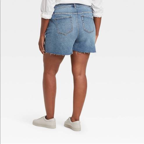 Ava & Viv  size 26W denim high rise midi shorts