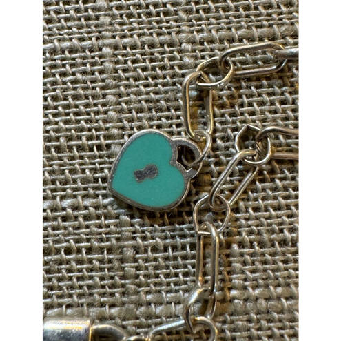 Tiffany & Co. letter charm bracelet enamel heart