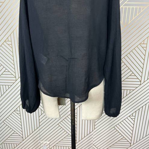 The Range  Vapor Voile Button Down Shirt Black Size US XS