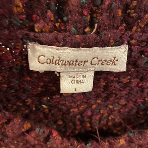 Coldwater Creek  Multicolored Crew Neck Cozy Warm Sweater size Large