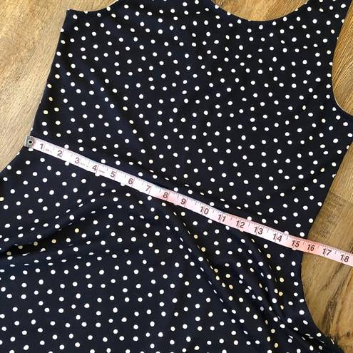 Divided  Navy and White Polk A Dot dress size 14