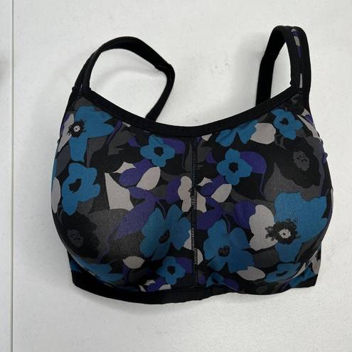 Natori  Size 32H Yogi Convertible Straps Sports Bra In Camo Floral Print CoolMax