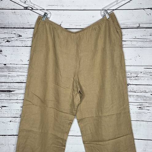 J.Jill  Love Linen Women’s NWT Size 2X Wheat Tan 100% Linen Pull-On Pants