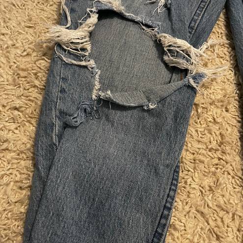 Abercrombie & Fitch Abercrombie And Ditch Distressed Mom Jeans Size 6 