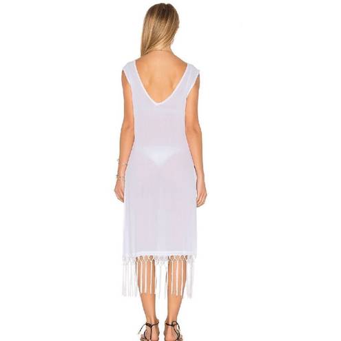 l*space New. L* white fringe lace up cover up. Small. Retails$99