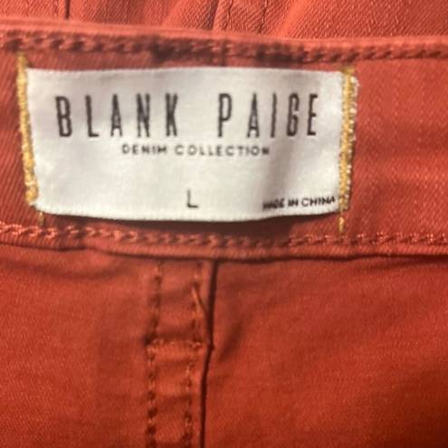 Blank Paige  Women's Bring it Back Flare Denim Burnt Orange High Waist sz. L