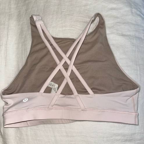 Lululemon Energy Bra High Neck in Pink Glow