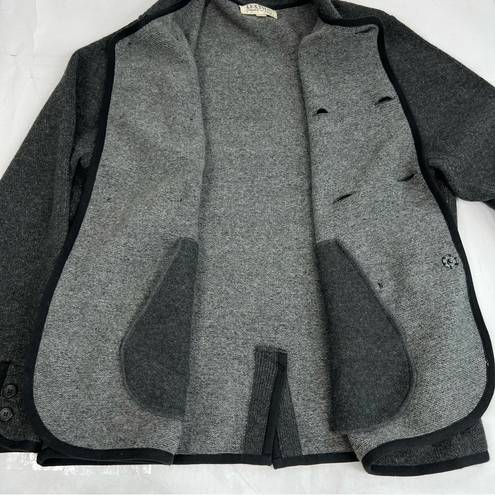 Elizabeth and James  Textile Gray Lambswool Button Cardigan Jacket Women’s XXL