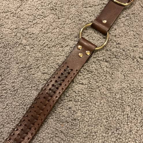 Michael Kors  Vintage women’s wide o-ring brown leather dress belt Christmas Gift