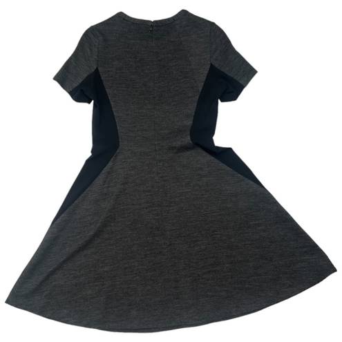 Shoshanna Charcoal Grey & Black Fit & Flare Color Block Dress Size 6