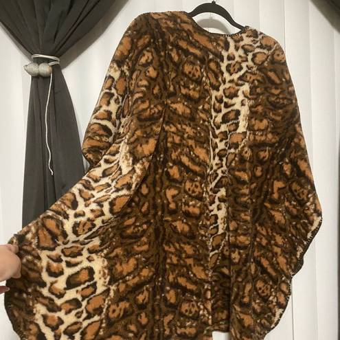 Animal print throw on heavy material