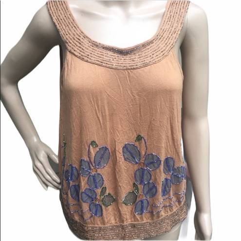 Deletta Anthropologie  sequined tank top