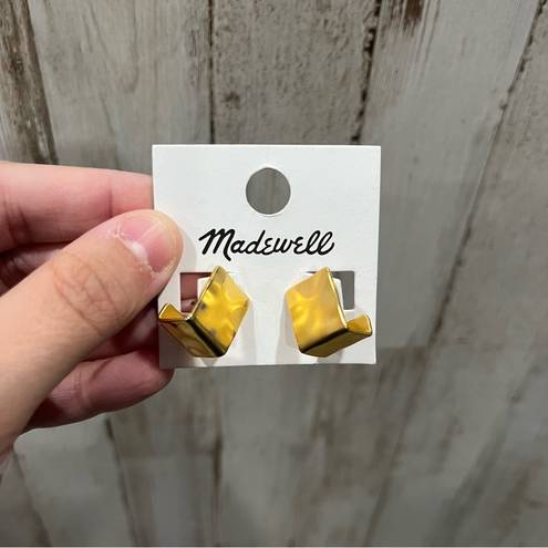 Madewell [NWT]  Block Statement Earrings in Vintage Gold