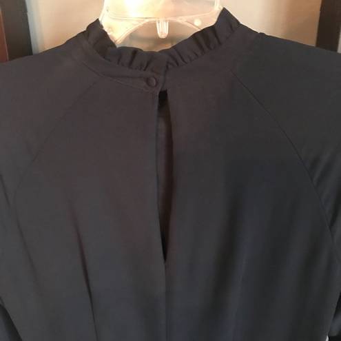 Chelsea28 Designer Black Long Sleeve Dress Mock Turtleneck Sz Small