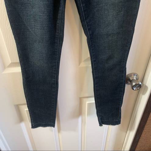 Harper  Dark Wash High Rise Release Hem Skinny Jean 26