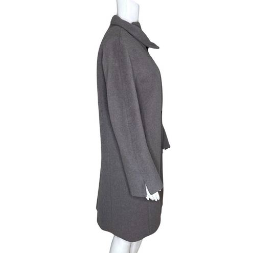 Hilary Radley  Coat Womens 4 Gray Alpaca Wool Pea Coat Neutral Minimalist Preppy