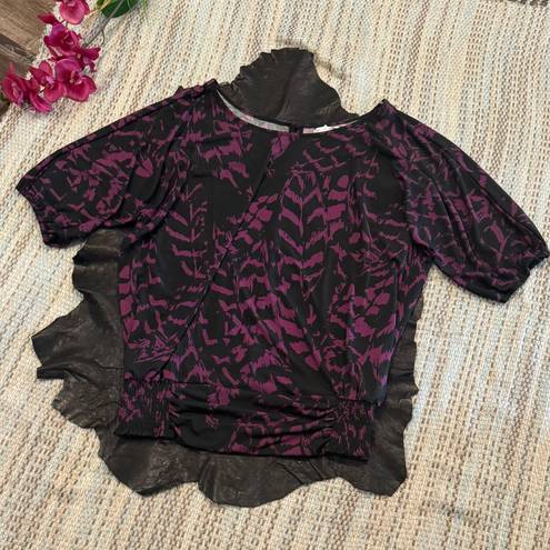 Roommates Moderna Blouse design black violet Plus sizes Women Size 3X