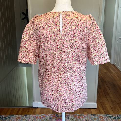 Tuckernuck  Hyacinth House Molli Pink Red Floral Top New Size XS