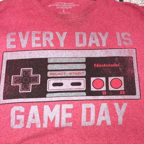 Nintendo  Every day is game day large gamer tee