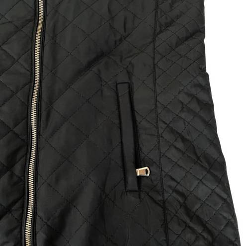 Miami  Black Quilted Sherpa Lined Vest