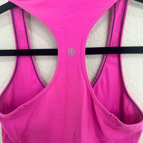 Lululemon  Cool Racerback Tank Pink Paradise Size 6 Hot Pink