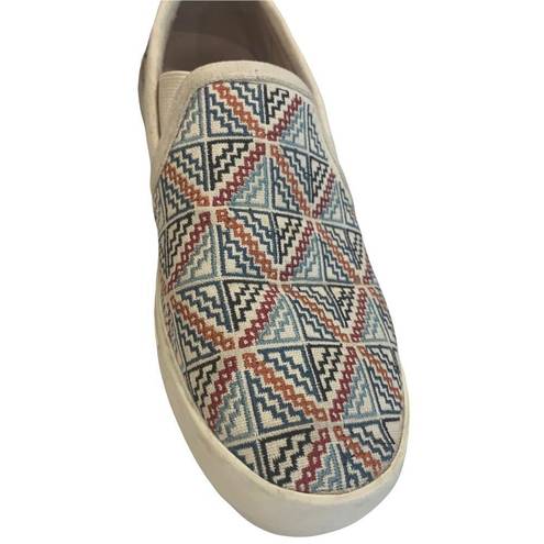 Joie  Sneakers Bohemian Huxley Slip-On Woven Canvas Geometric Pattern, 6.5