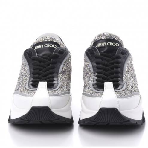 Jimmy Choo  Glitter Raine Sneakers 40 White